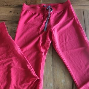 FIGS pop red scrub pants